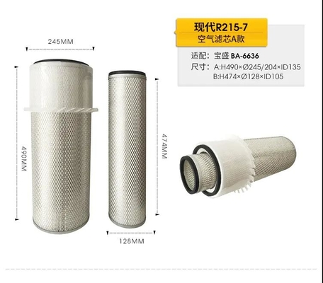 HYUNDAI r200-5 de Filter van de r210-7 Dieselmotorlucht 11EM-21041 SFA2104PF P902309