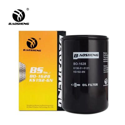 Hoogtemperatuurbestendige anti-corrosie graafmachine oliefilter 6136-51-5121 KS192-6Skorte voor KOMATSU 170mm motorbescherming